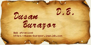Dušan Burazor vizit kartica